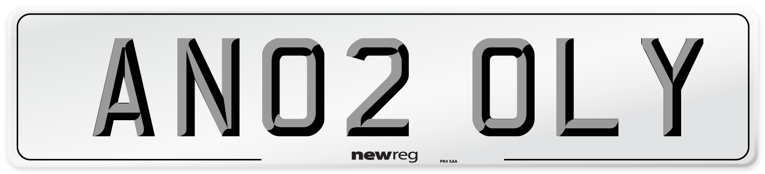 AN02 OLY Number Plate from New Reg
